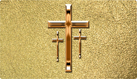 DNSEMP-C-517-CP-SH-GD Empire Corner Copper 3 Crosses Shim Gold